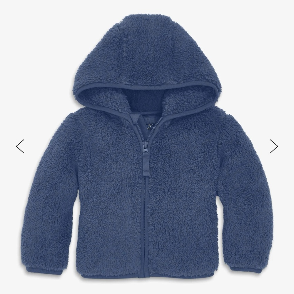 Primary | Baby teddy fleece jacket - sunwashed navy